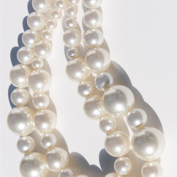 ZARA Women's 2-pack of Pearl Necklaces(Pearl marl, One Size) - Picture 7 of 10